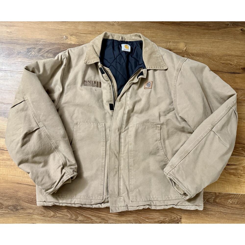Vintage Carhartt Traditional Corduroy Collared Canvas Jacket Size XL ? Regular